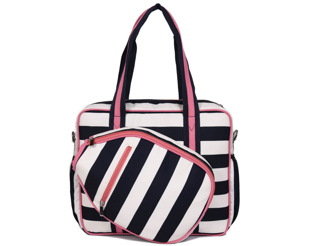 Striped Elegance  Pickle Ball Tote Bag