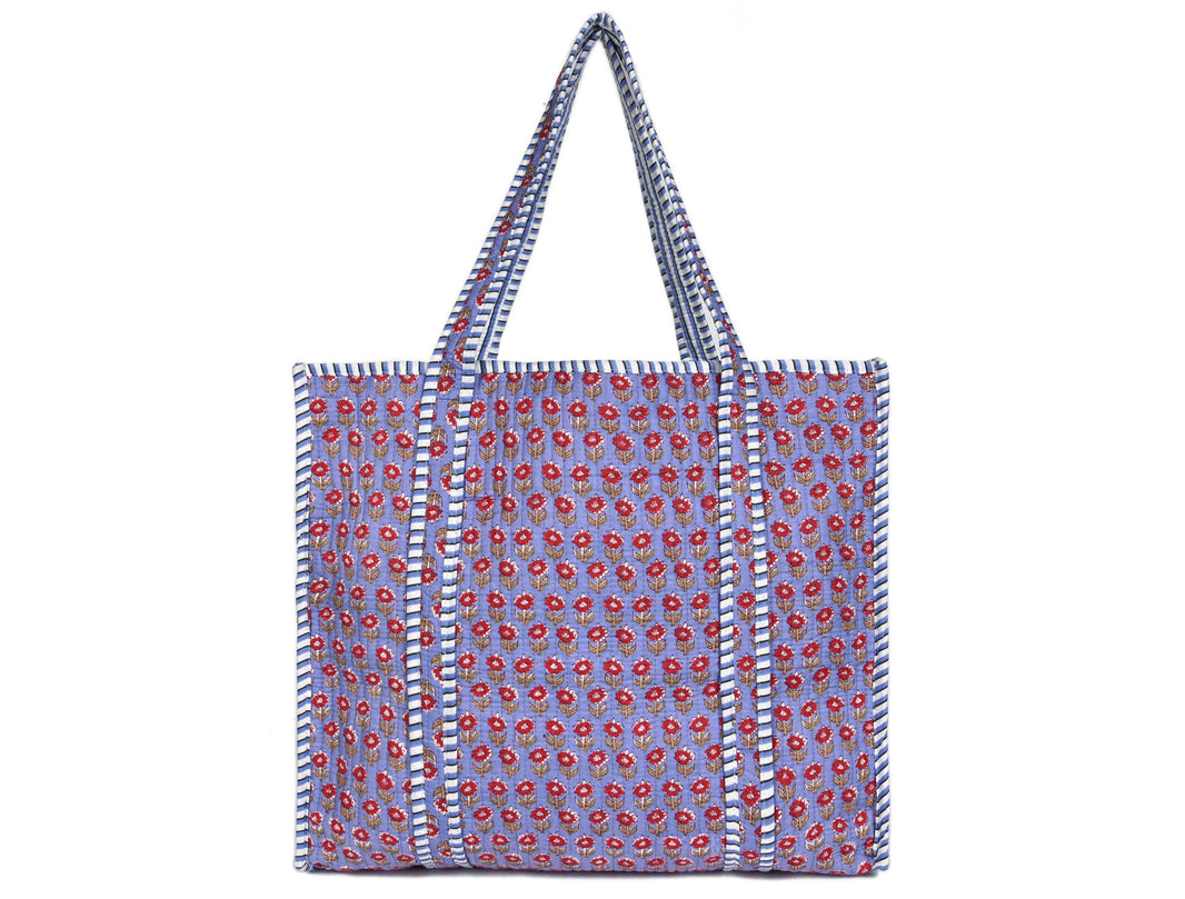 Quilted Cotton Tote Bags - Violet