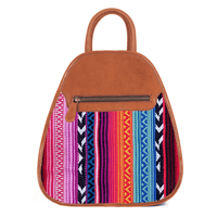 Hampshire Backpack Jacquard with Leather - Tan