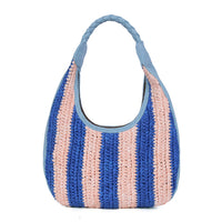 Willow Raffia Stripe Hobo Bag
