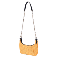 Elara Raffia Chic Crossbody: Stylish & Versatile in Single Color