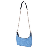 Elara Raffia Chic Crossbody: Stylish & Versatile in Single Color
