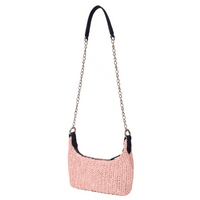 Elara Raffia Chic Crossbody: Stylish & Versatile in Single Color