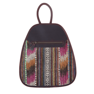 Hampshire Backpack Jacquard with Leather - Brown