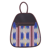 Hampshire Backpack Jacquard with Leather - Brown