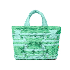 Rustic Raffia Aztec Tote