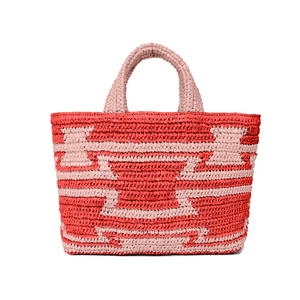 Rustic Raffia Aztec Tote
