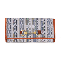 Dakota Jacquard and Leather Wallet - Tan