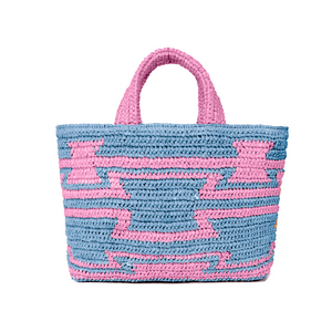 Rustic Raffia Aztec Tote