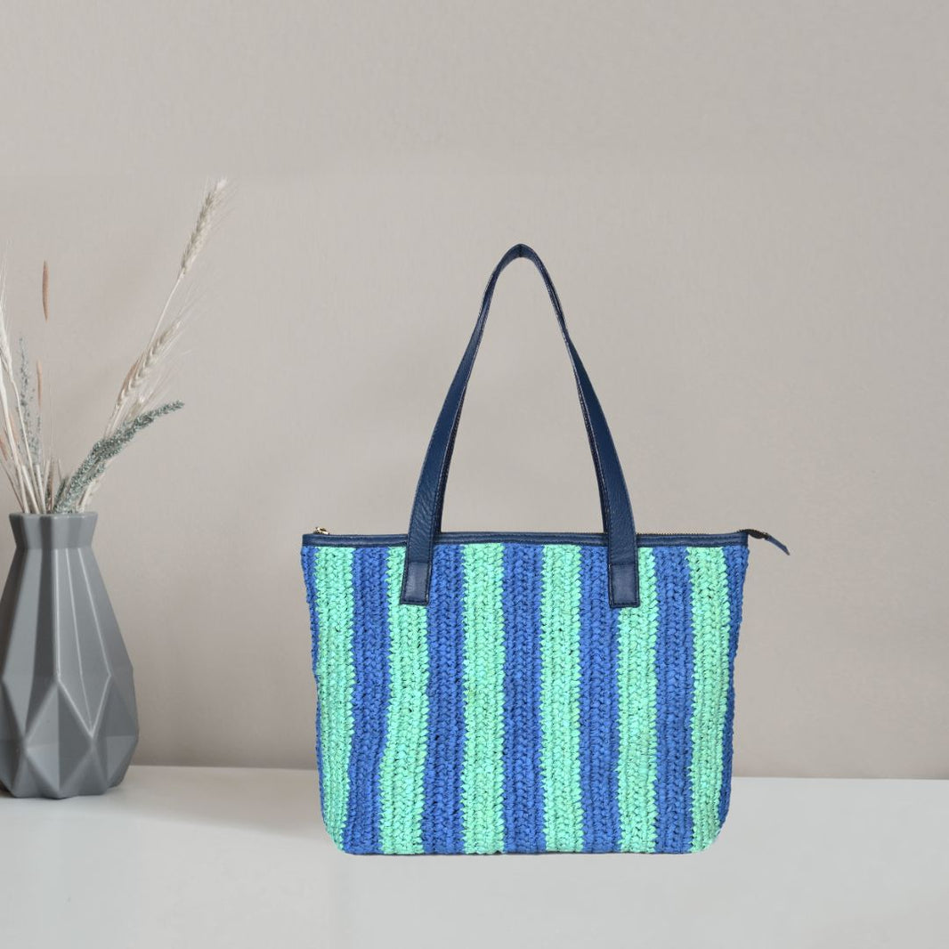 Raffia Leather Tote Bag | LB-750