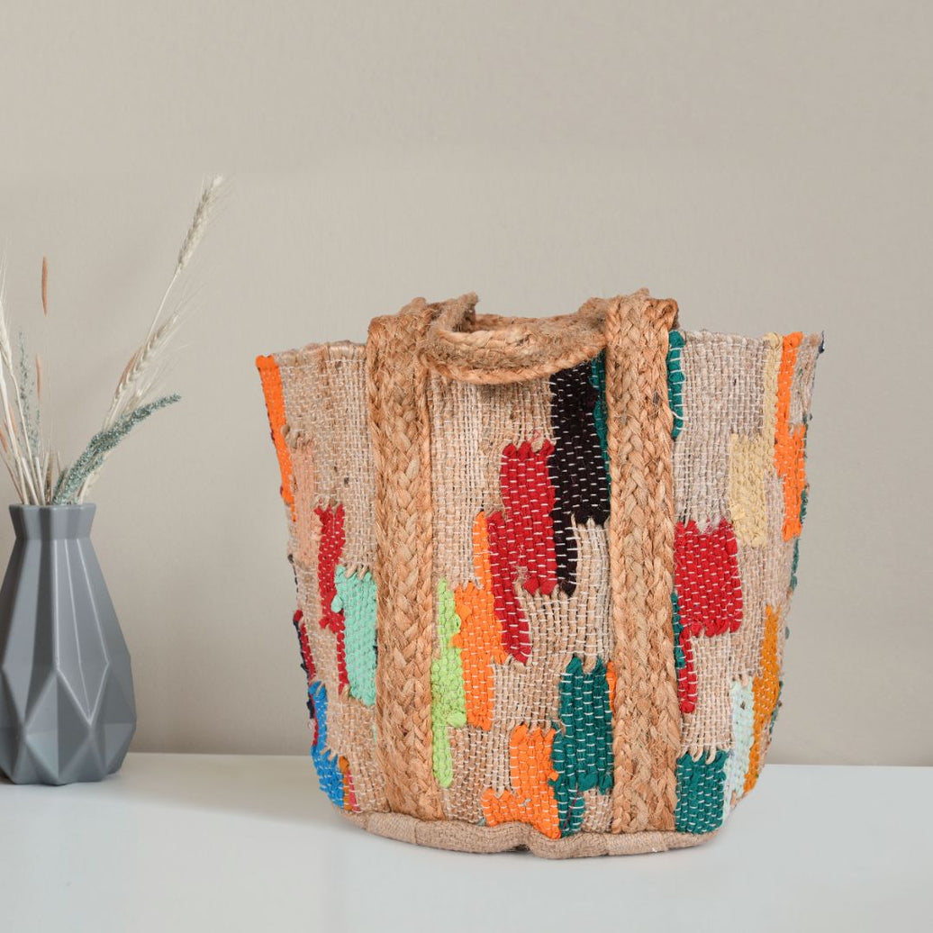 Desert Sunset Jute Tote Bag