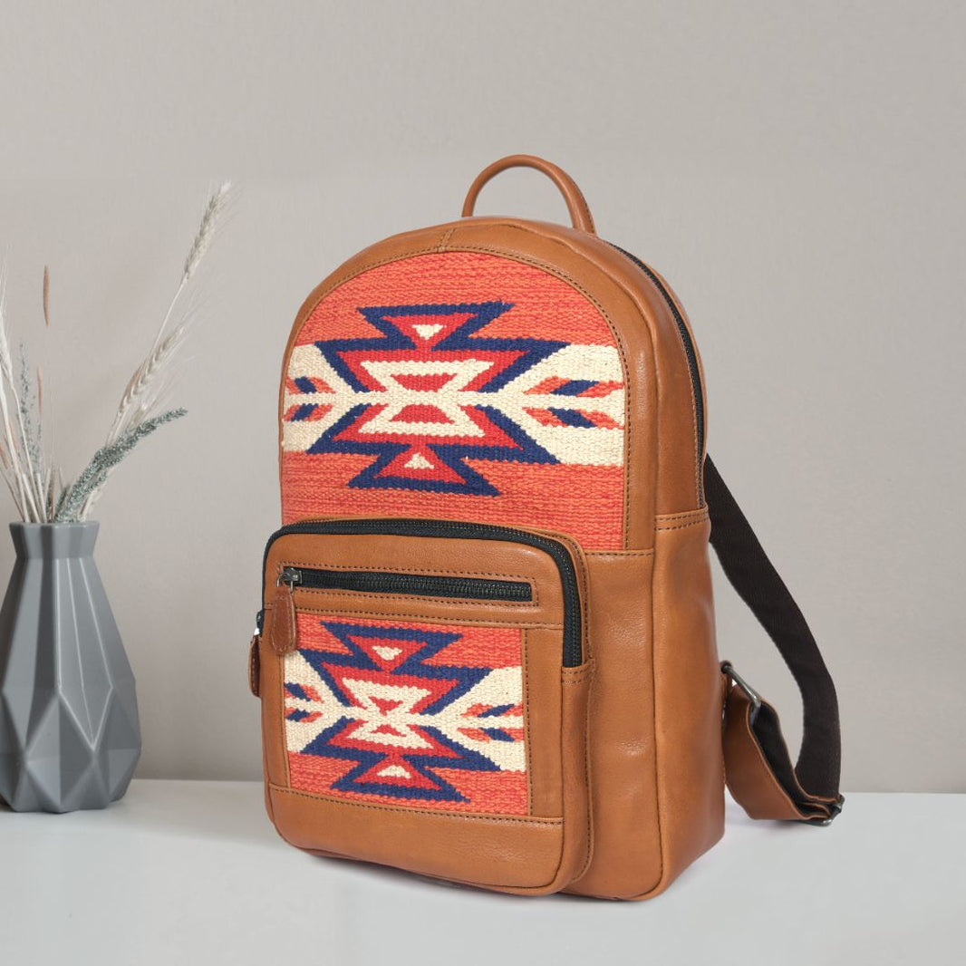 Montreal Kilim Leather Backpack