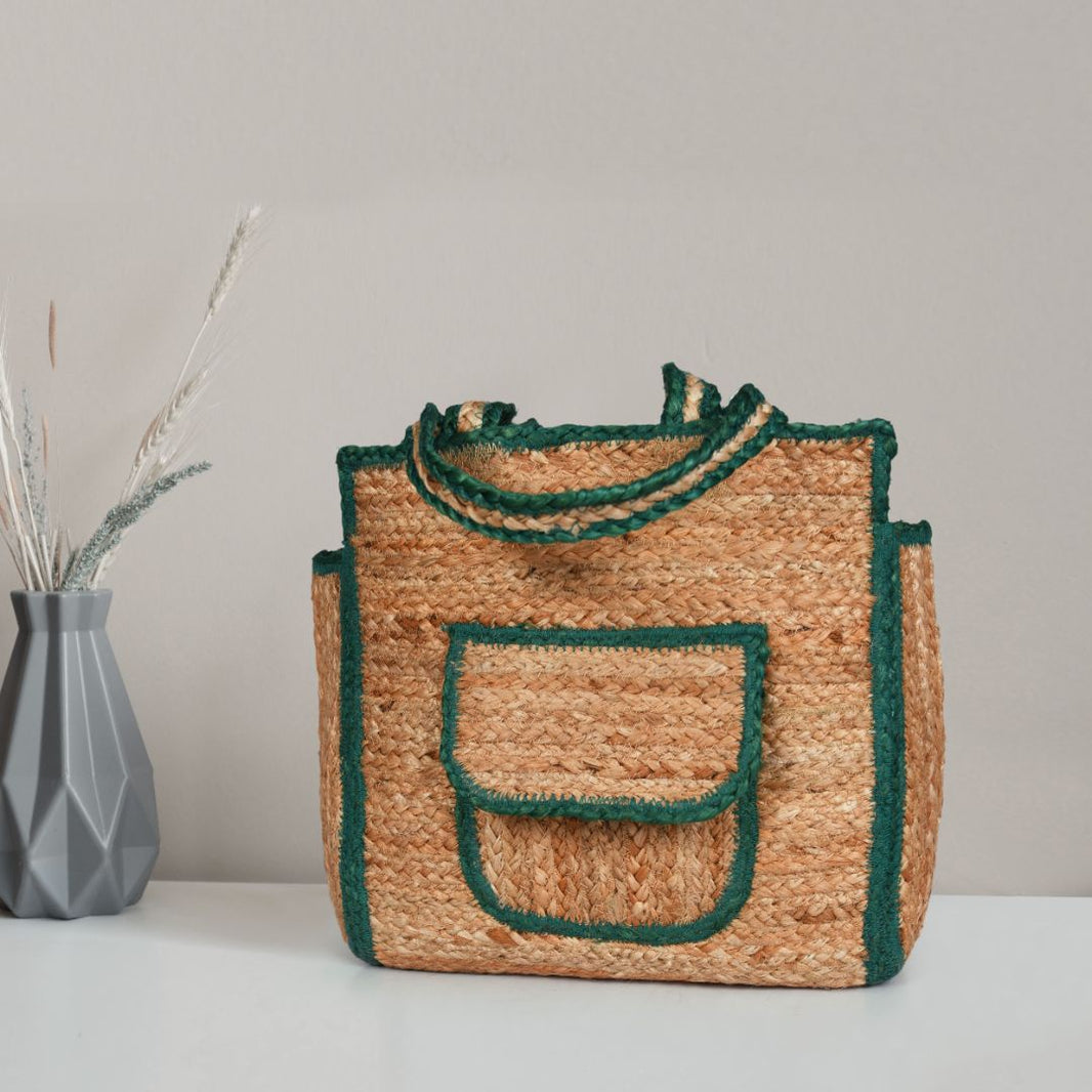 Urban Eco Jute Tote Bags - Turquoise