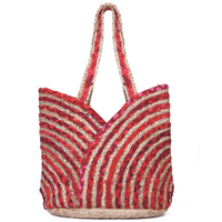 Nature's Carryall Recycled Jute Tote Bag Organic Multicolor | LB-666