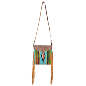 Dual Tooling Western Leather Crossbody | LB-648