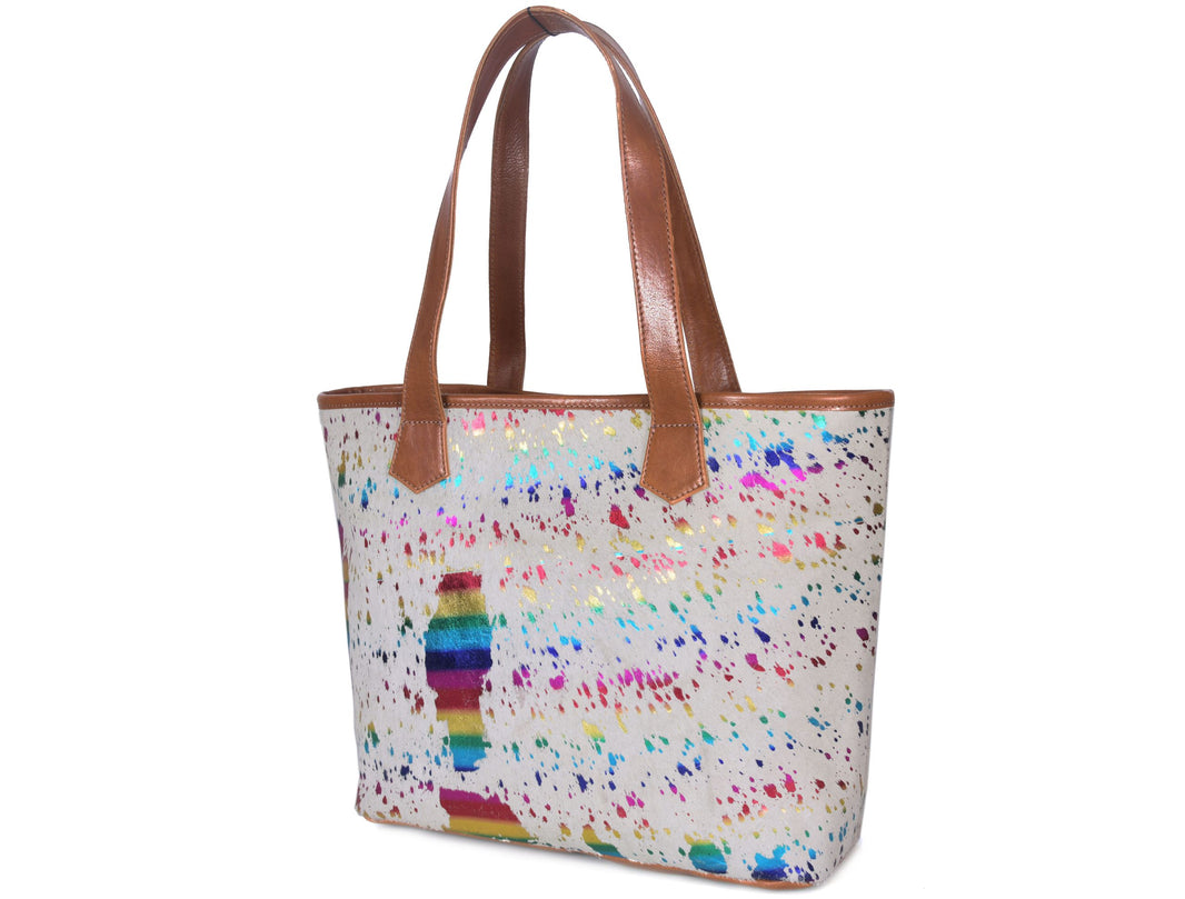 Sacramento Leather Hair on Tote Bag