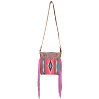 Dual Tooling Western Leather Crossbody | LB-648
