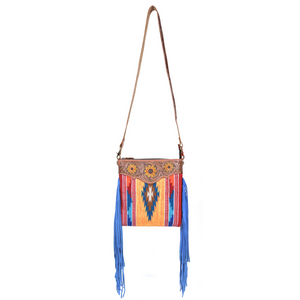 Dual Tooling Western Leather Crossbody | LB-648