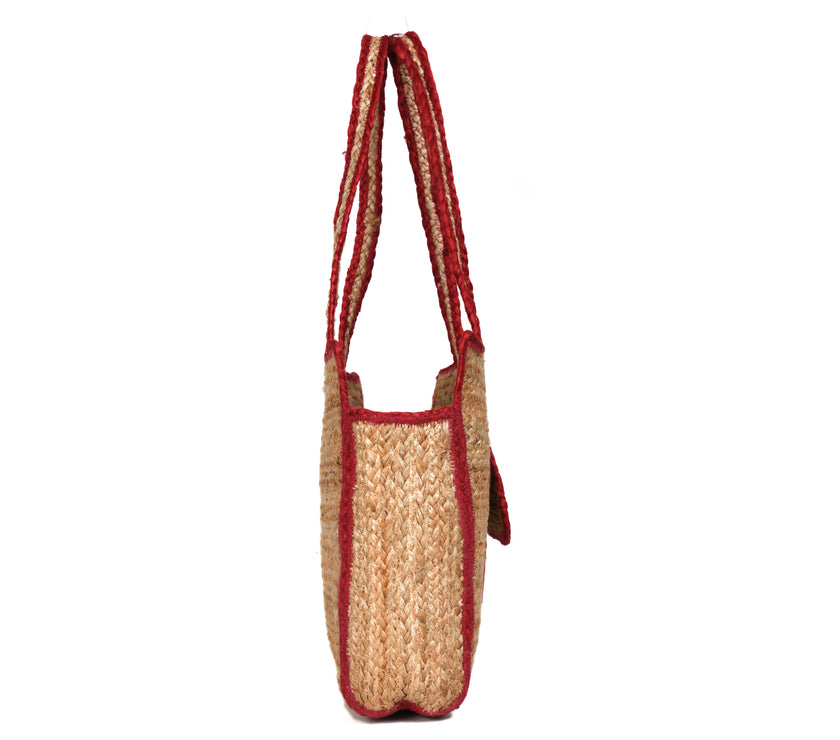 Urban Eco Jute  Tote Bags - Red