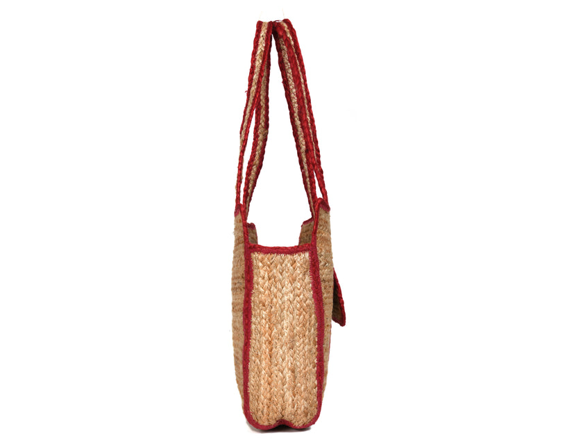 Urban Eco Jute  Tote Bags - Red