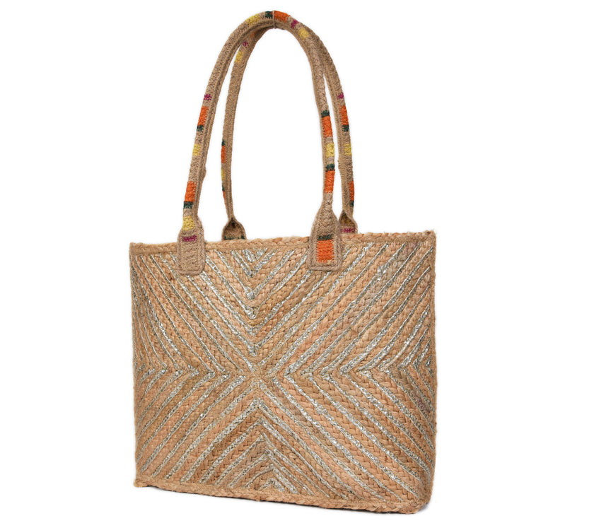 Western Style Jute Totes Bags for Women