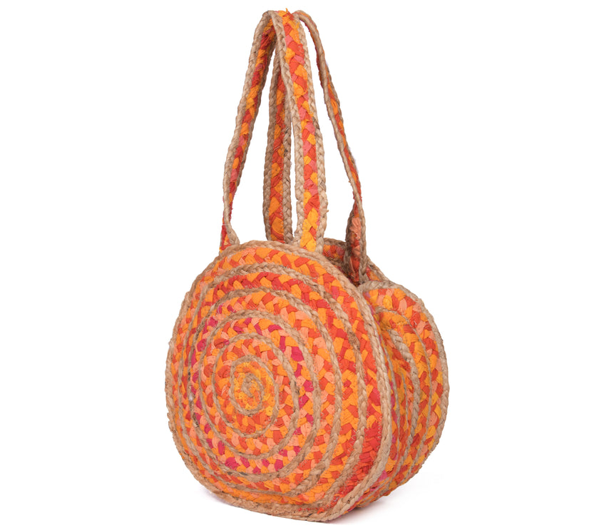 EcoChic Organic Jute Round Handbag