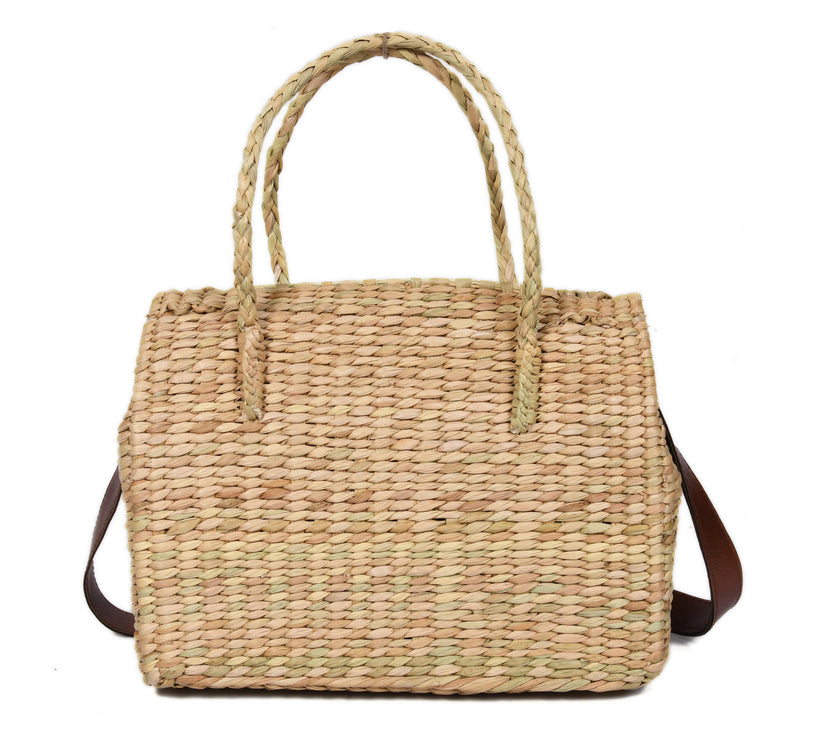 Nature Nest Shopper Handwoven Embroidered Handbag