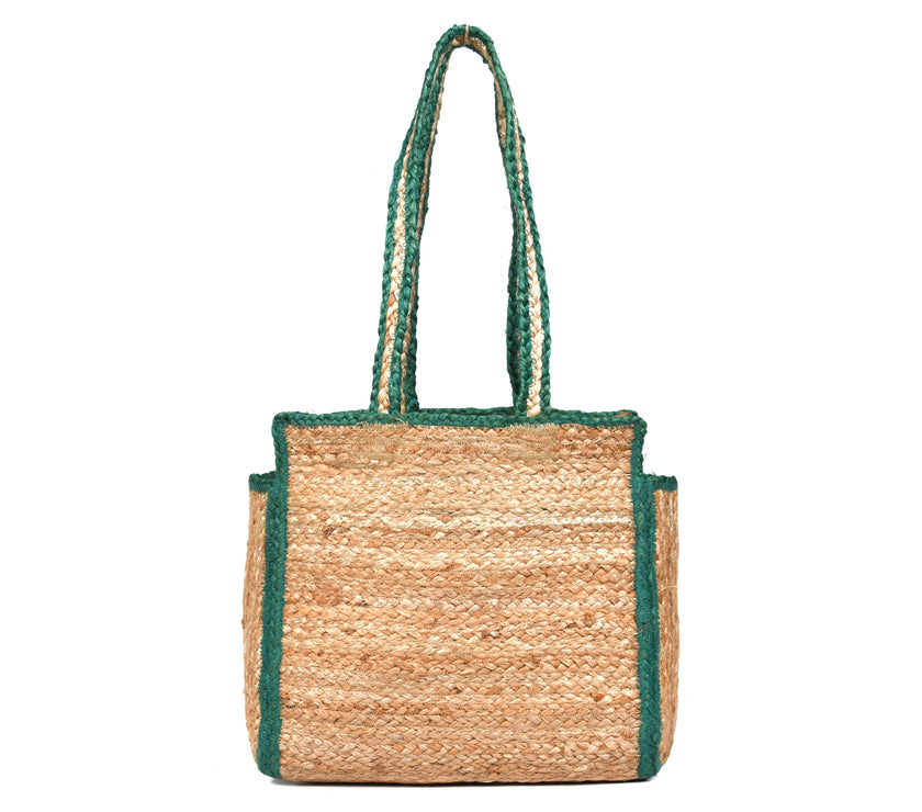 Urban Eco Jute  Tote Bags - Turquoise