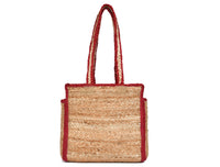 Urban Eco Jute  Tote Bags - Red