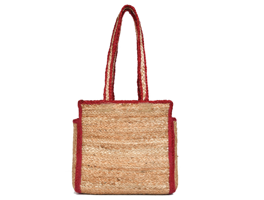 Urban Eco Jute  Tote Bags - Red