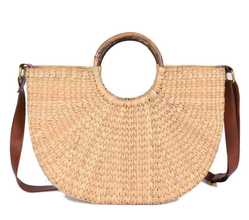 Nature Nest Shopper Handwoven Embroidered Handbag - LB848