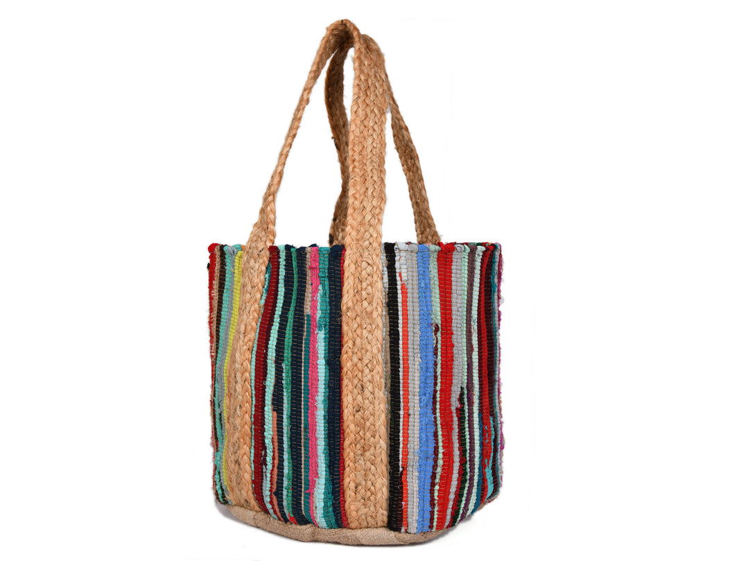 Midnight Waves Jute Tote Bag