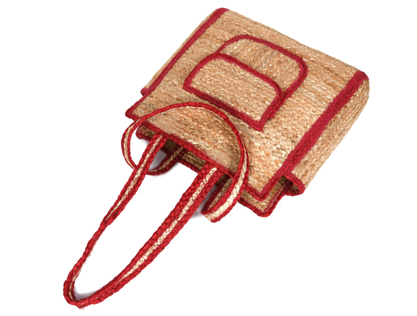 Urban Eco Jute  Tote Bags - Red