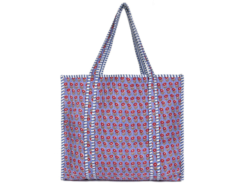 Quilted Cotton Tote Bags - Violet