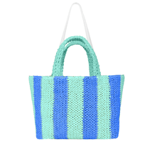 Lyra Raffia  Large Tote Bag Double Color Bag