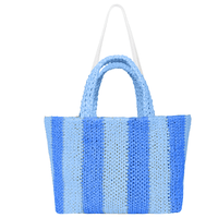 Lyra Raffia  Large Tote Bag Double Color Bag