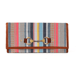 Dakota Jacquard and Leather Wallet - Tan