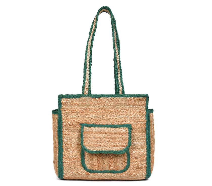 Urban Eco Jute  Tote Bags - Turquoise