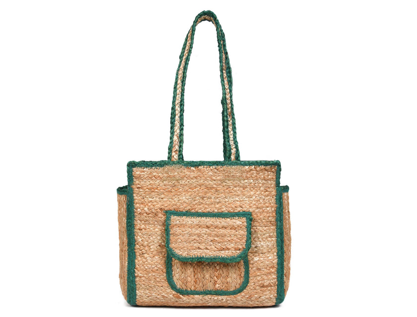 Urban Eco Jute  Tote Bags - Turquoise