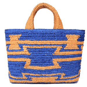 Rustic Raffia Aztec Tote