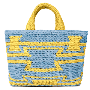 Rustic Raffia Aztec Tote