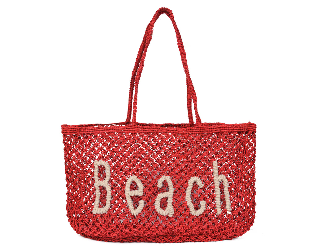 Woven Jute Tote Bag - Beach