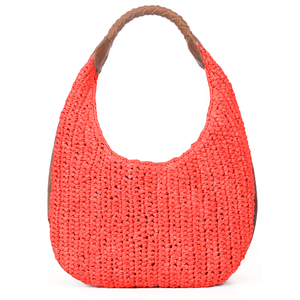 San Jose Raffia Solid Hobo Bag | LB-606Solid