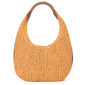 San Jose Raffia Solid Hobo Bag | LB-606Solid