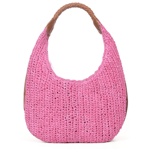 San Jose Raffia Solid Hobo Bag | LB-606Solid