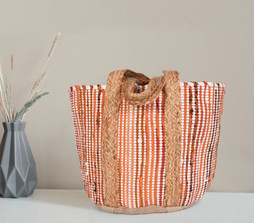 Midnight Waves Jute Tote Bag