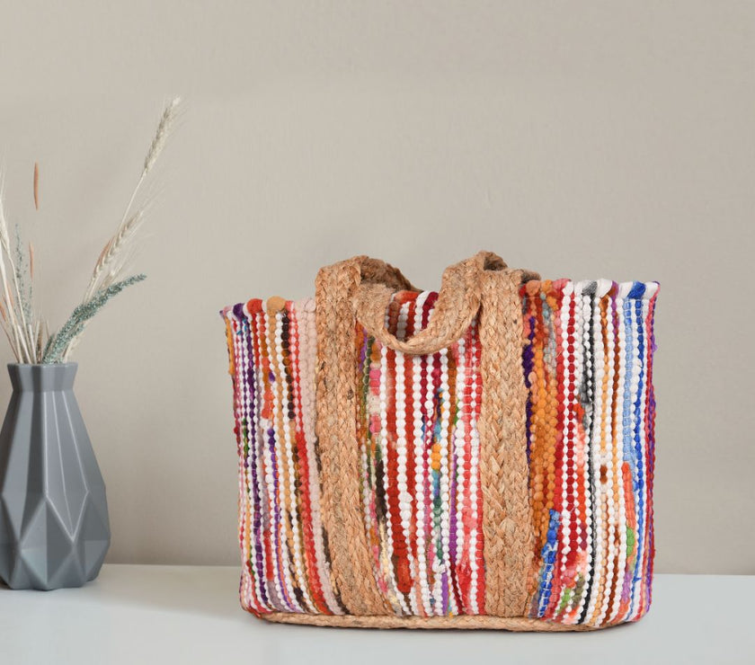 Desert Sunset Jute Tote Bag