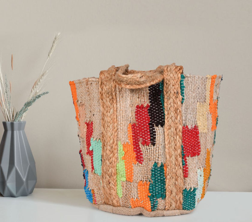Desert Sunset Jute Tote Bag