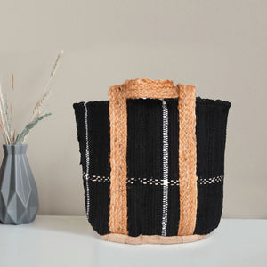 Midnight Waves Jute Tote Bag