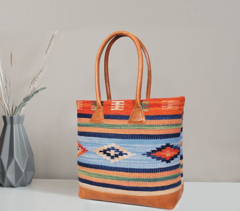 Kilim Leather Tote Bag | ( LB-478 )